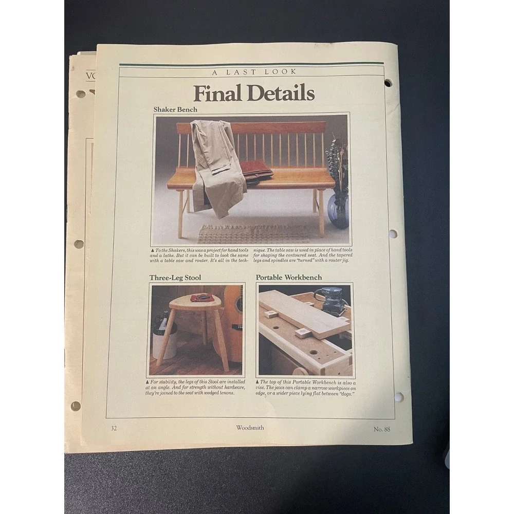 Woodsmith Woodworking Notes from the Shop Variety Lot (1993-1995)